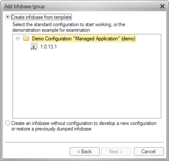 Fig. 27. Selecting the configuration to add
